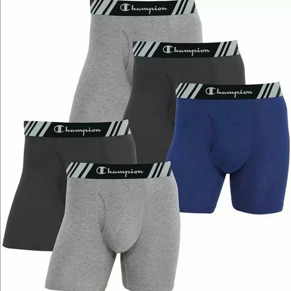 5 Packs of Champion Men's Boxer Briefs